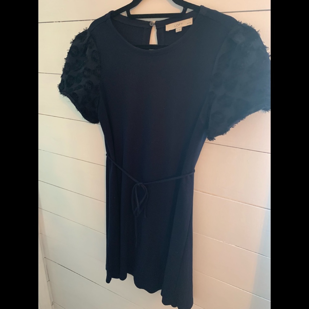 Blue tunic shirt dress